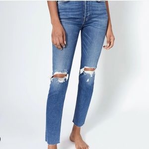 RE/DONE comfort stretch high rise ankle crop